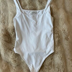 Babaton White Bodysuit Classic One Piece